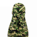 Durag vert <br> militaire fleurs