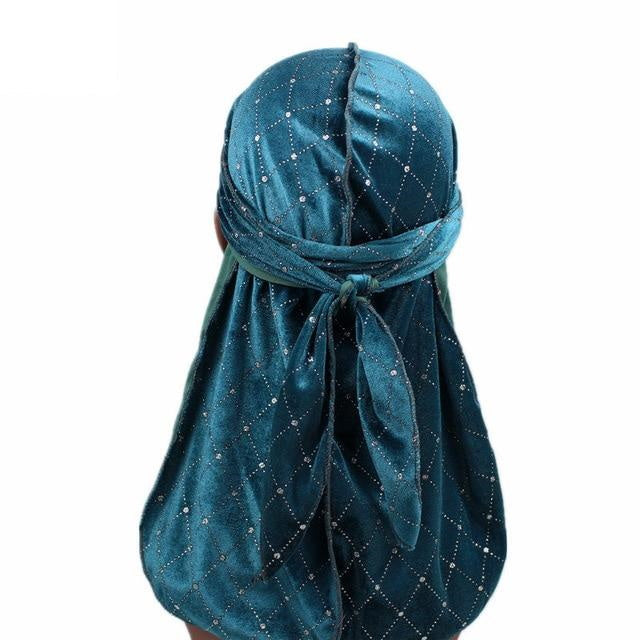durag velours femme bleu ciel main image 0