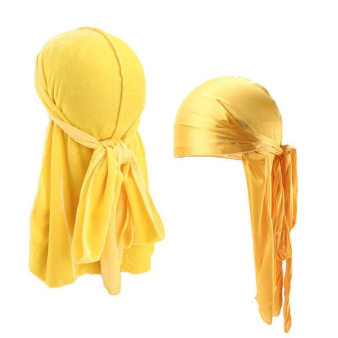 Lot of Yellow Durag in velvet and classic - Duragshop
