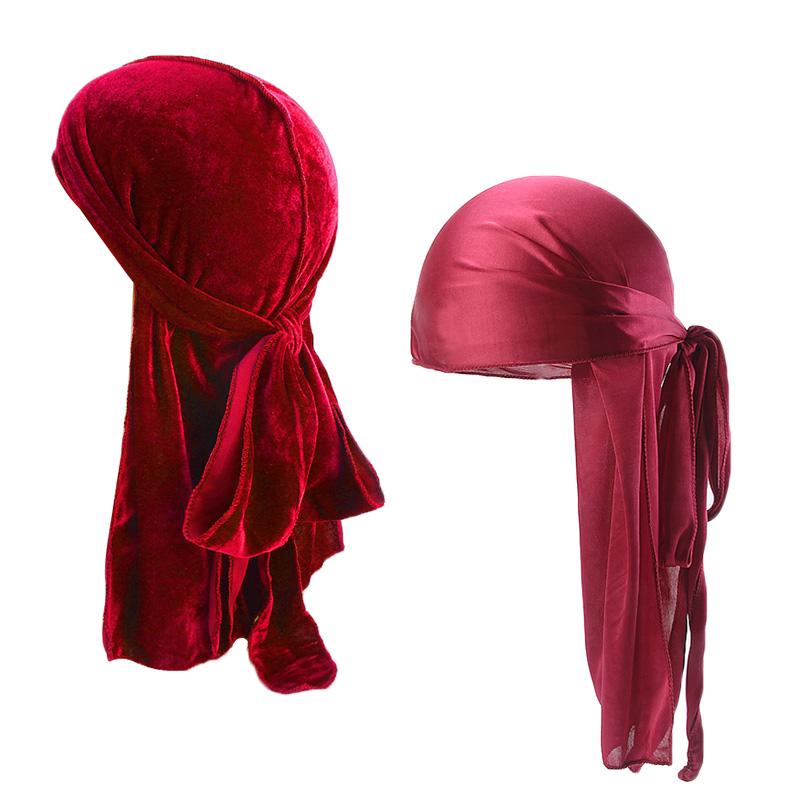 Lot de durag rouge en velours et classique | Durag-Shop