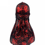 Durag Black and Red Flowers - Durag -Shop